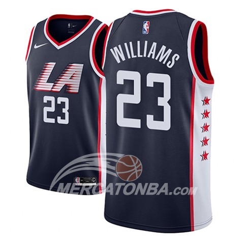 Maglia NBA Los Angeles Clippers Lou Williams Ciudad 2018-19 Blu